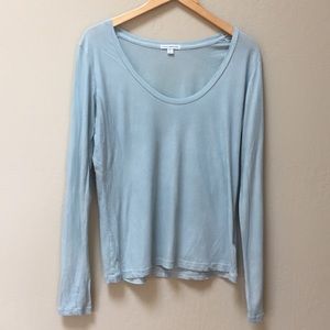 James Perse lightweight scoop neck long sleeve tee